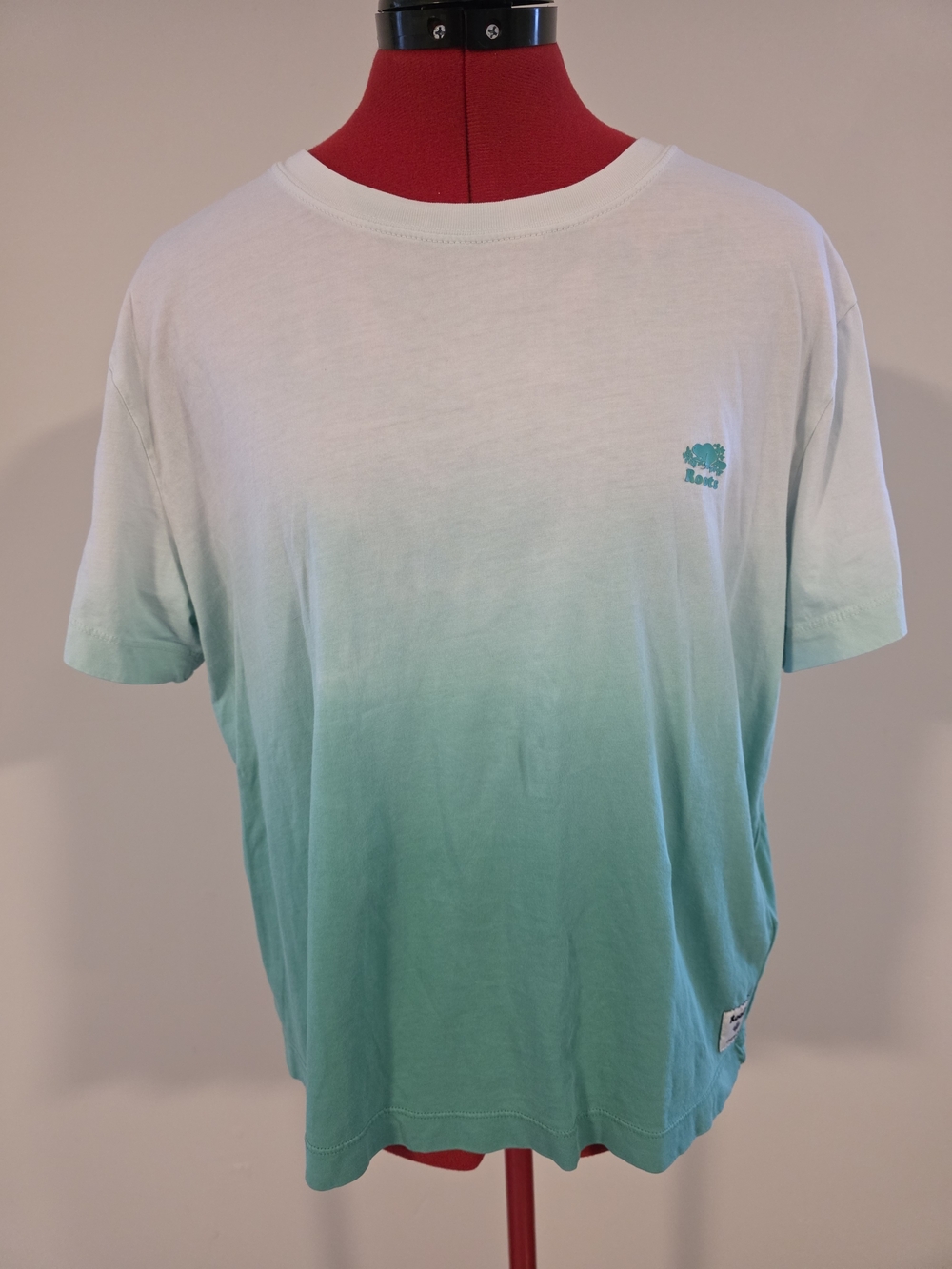 Roots Mint Green to White Ombre Short-Sleeve Tee